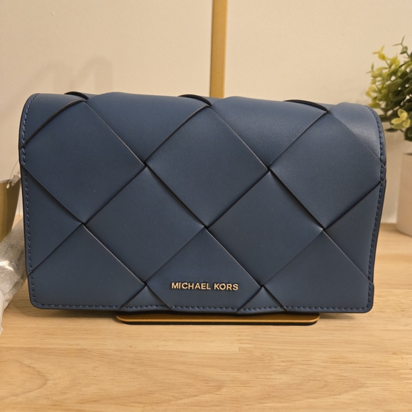 Michael Kors Jet Set Medium Flap Chain Crossbody – Dark Chambray - Picture 3 of 5